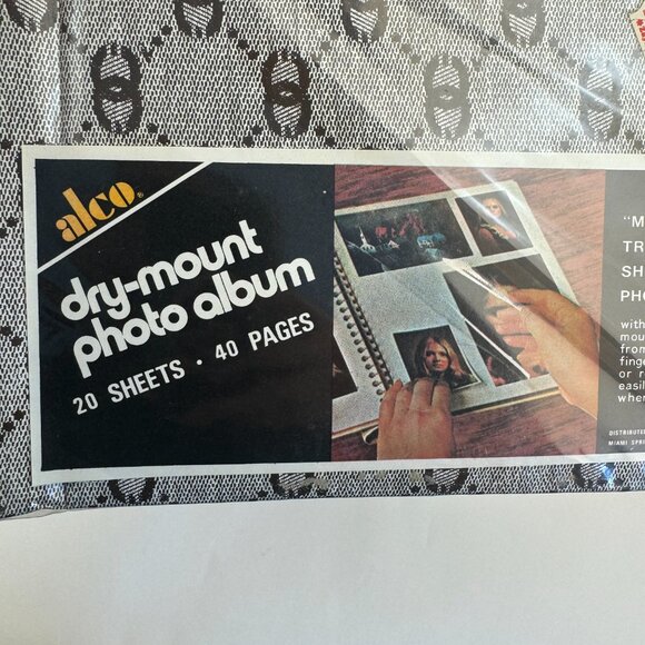 Vtg Sealed Alco Dry Mount Photo Album 20 Sheets 40 Pages Magic Cling Transparent - Picture 9 of 10